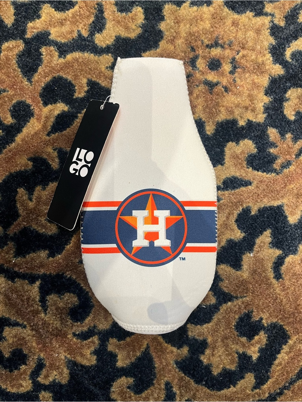 NEW Houston Astros MLB White Beer Bottle Holder Koozie